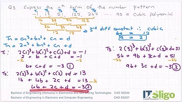 Sequence and Series Quadratic Example 3 Leaving Cert Higher Level Maths