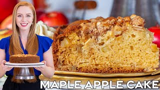 Easy Maple Apple Streusel Cake Recipe | with Pure Maple Syrup from Canada