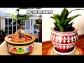 DIY Planter Using Waste Clay Pot || I Tried Madhubani Art For The First Time😀|| Warli Art Planter ||