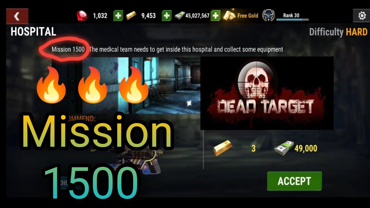 Dead Target: Zombie 🧟 || Welcome To🥳 || Mission 1500😍 || Please Complete Watch😔 || Satan Gaming 🇮🇳