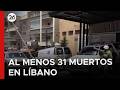 🚨 ESCALADA SANGRIENTA | Al menos 31 muertos en Líbano tras los últimos bombardeos israelíes