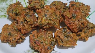 ধনপতর মচমচ বড ভজ রসপ Dhone Patar Bora Recipe Bengali Dhone Patar Pakora
