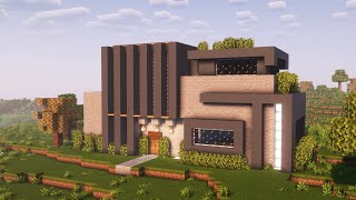 Minecraft Tutorial | Modern House | Minimal Stone Oasis