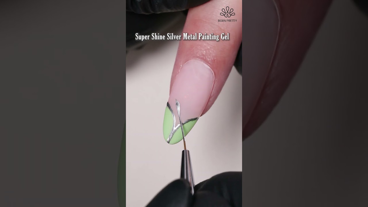 French Silver Butterfly Nail Art| BORN PRETTY