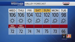 Forecast: record temperatures in phoenix today