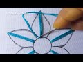 Modern hand embroidery super easy buttonhole stitch variation flower design easy sewing tutorial