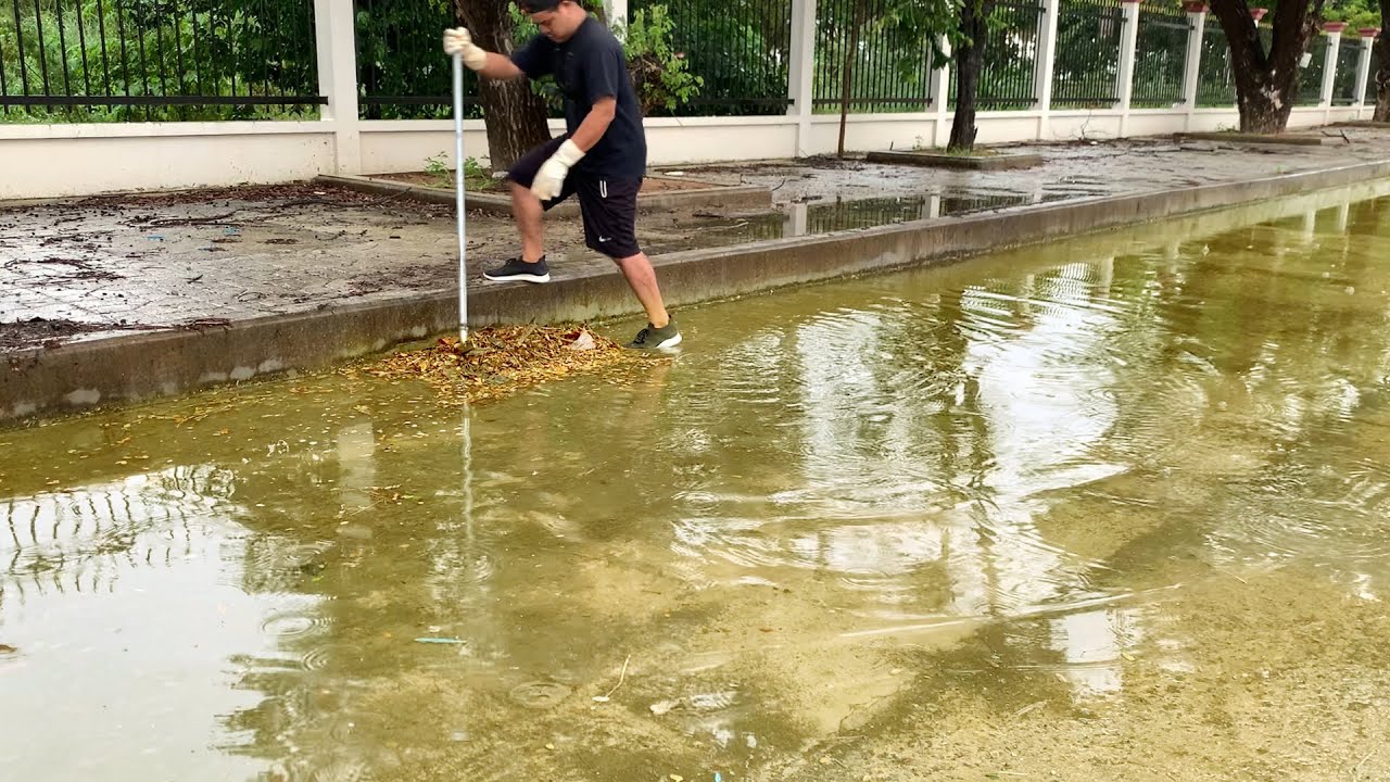 The Untold Story of Draining Major Roadway Flood By Unclogging Storm ...