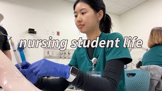 full week in nursing school (eating, studying, skills)