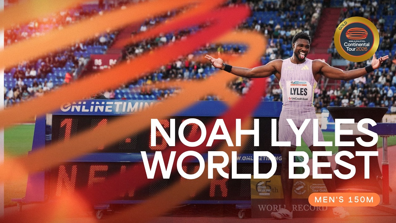 Noah Lyles storms to a WORLD BEST of 14.67 over 150m | Continental Tour Gold 26
