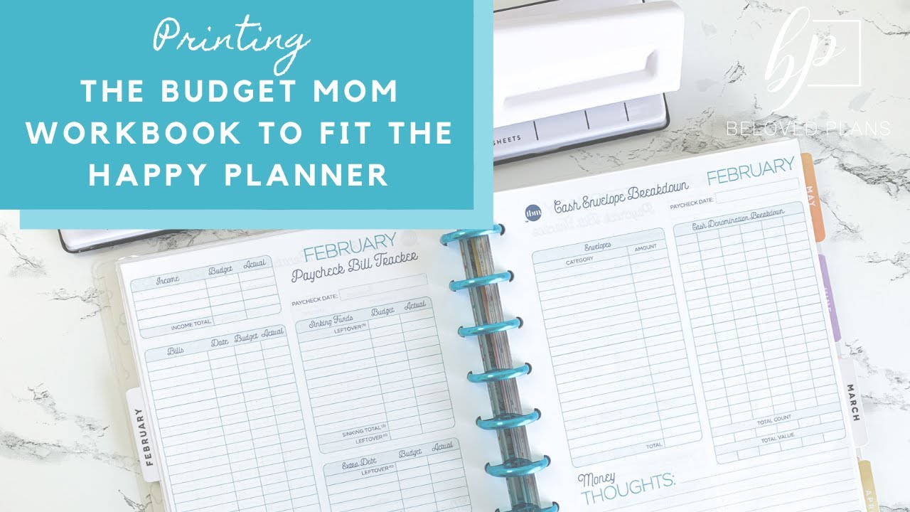 How to Print ‪@thebudgetmom‬Workbook to Fit into ‪@TheHappyPlannerChannel‬  🙌 - YouTube