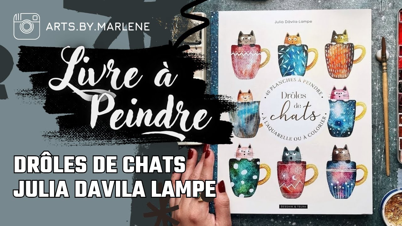 LIVRE A PEINDRE Droles de Chats de Julia Davila Lampe