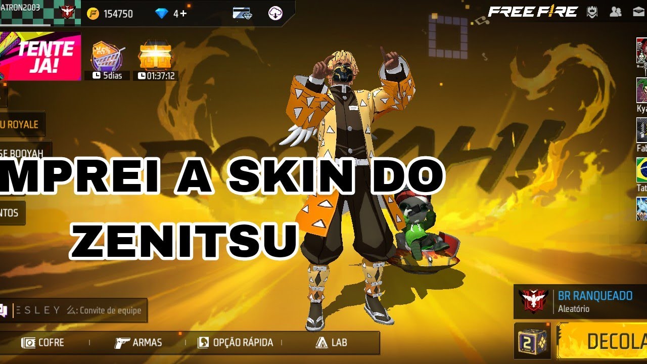 COMPREI A SKIN DO ZENITSU FF
