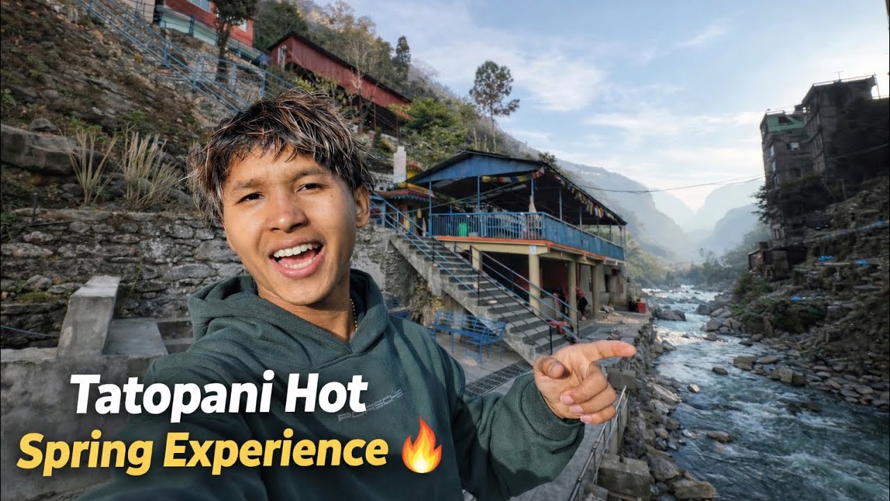Tatopani Hot Spring Experience 🔥 | Enjoy Nature & Relax”.      
