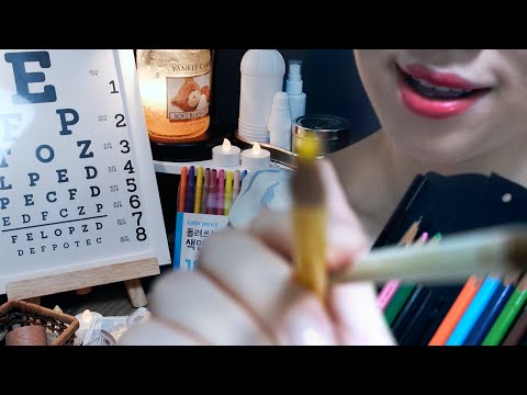 ASMR 롤플레이 렌즈 메이크업 샵 소독, 마취 잠오는소리로 팅글가득 상황극 asmr 한국어