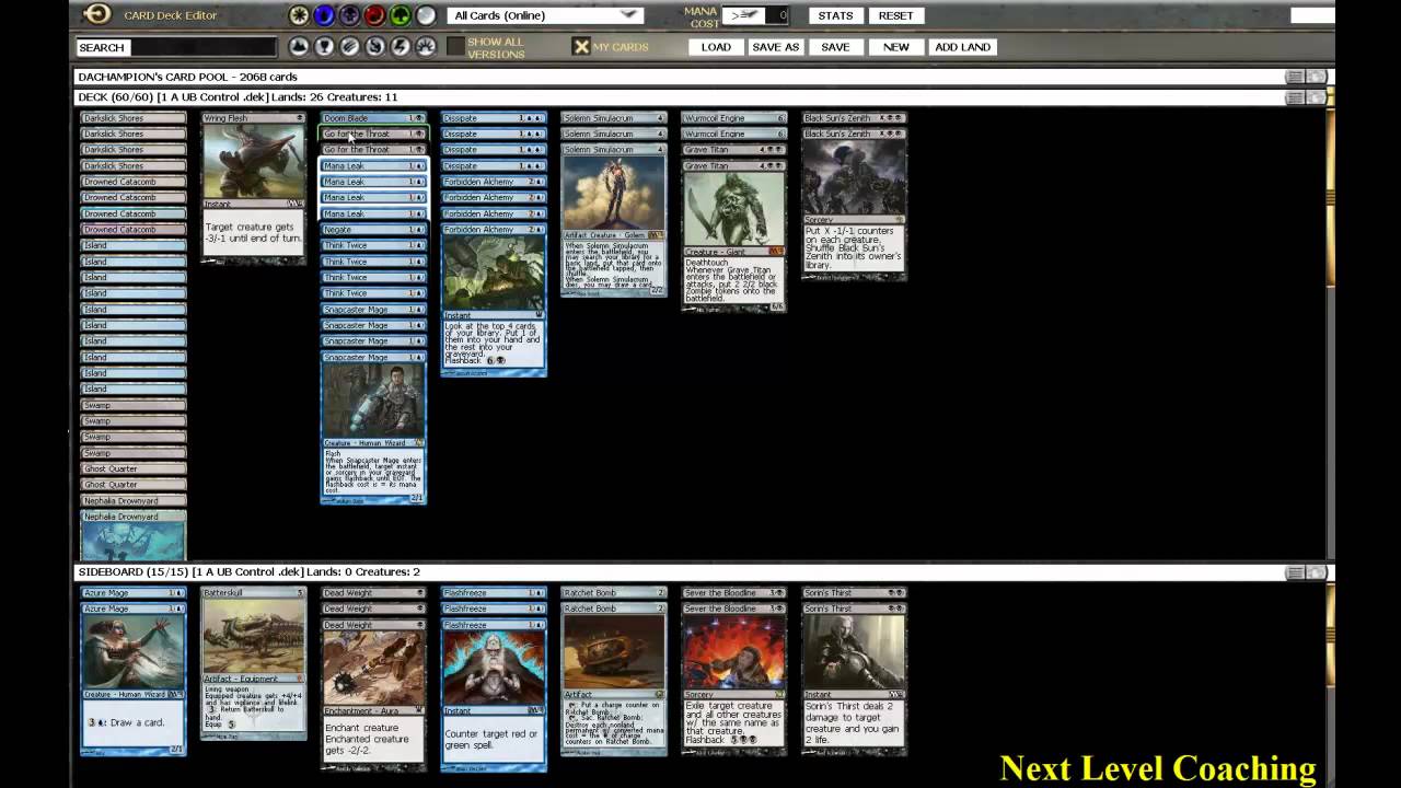 MtG Standard T2 UB Control Deck Profile 10-29-11 Magic Online MtG Coaching