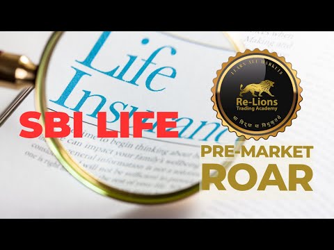 Pre-Market Roar by Re-Lions Trading Academy : 20/03/2023 : SBI LIFE