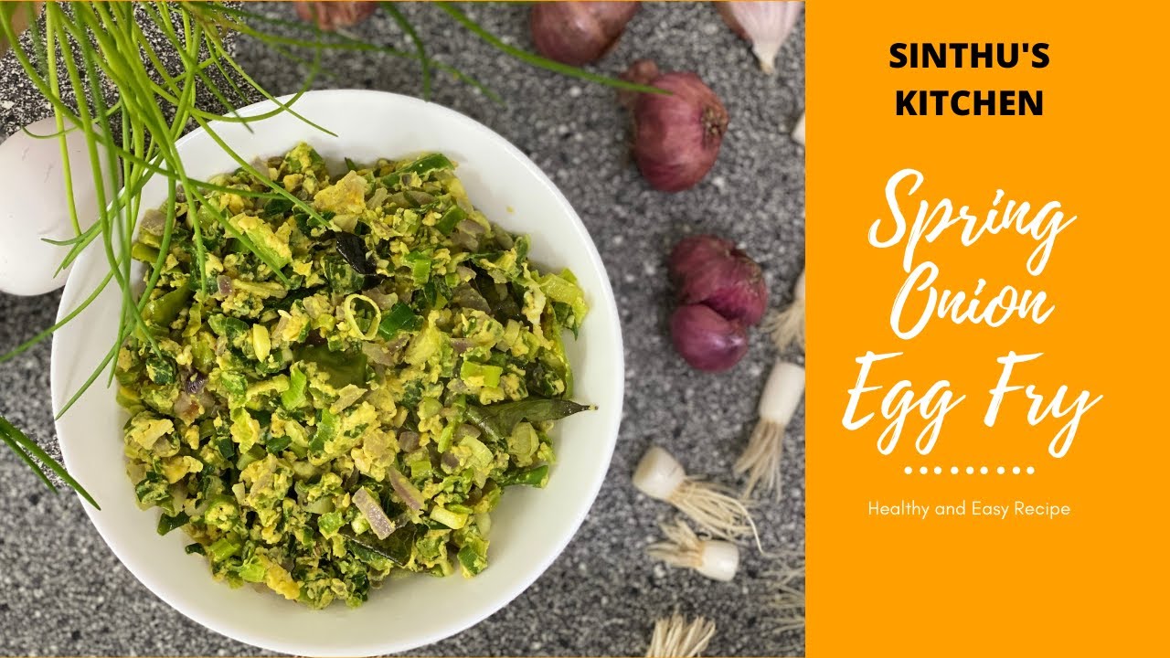 SPRING ONION EGG FRY/ வெங்காயத்தாள் பொரியல்/HOW TO MAKE SPRING ONION