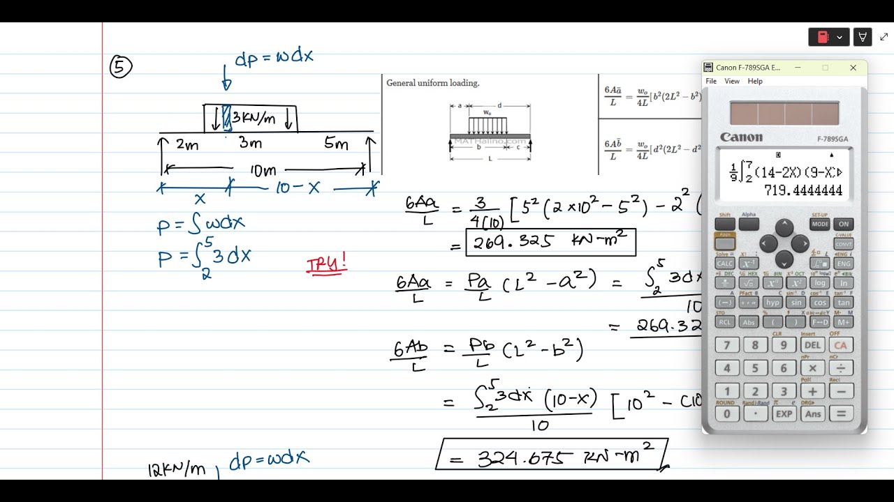 Values of 6Aa/L and 6Ab/L (Essential for 3 Moment Equation ...
