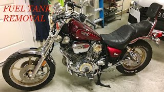 Yamaha Virago 1000 Restoration Video 1 - Removing The Fuel System
