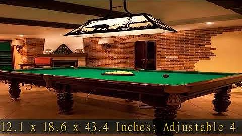 Wellmet Tiffany Pool Table Light 3 Lights, Rustic Bear Chandelier for Kitchen Island, Cabin, Billia