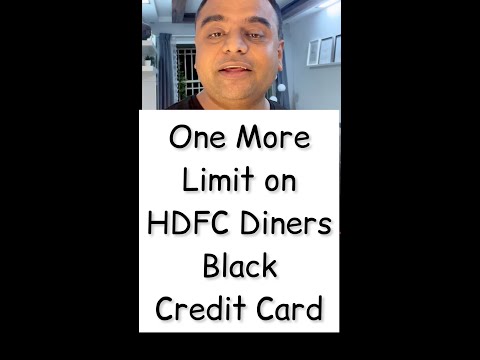 HDFC Diners Black Credit Card - One more limit on its benefits, Best Super Premium Credit Card