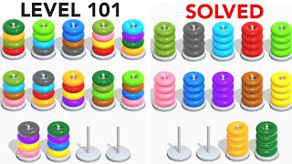 Color Hoop Stack Level 101 | Puzzle Games | Complete