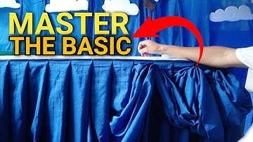 BASIC TABLE SKIRTING DESIGN | Table Skirting Knife Pleats with Simple Design