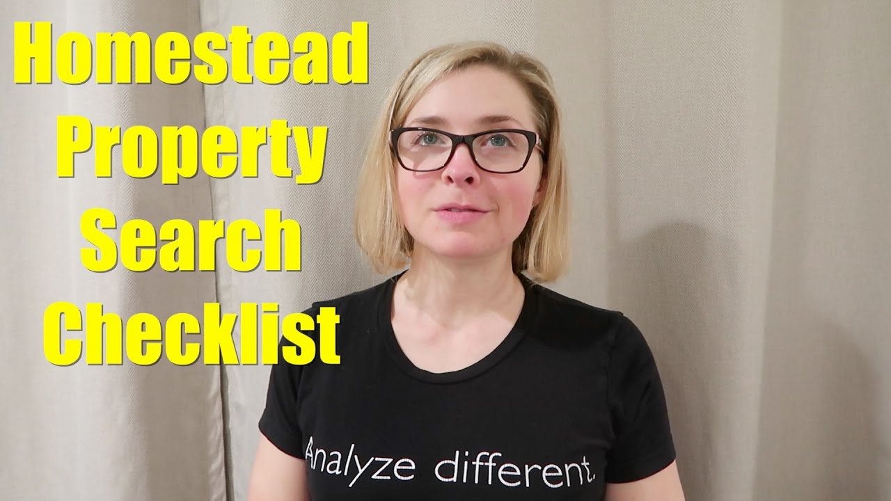 Homestead Property Search Checklist YouTube