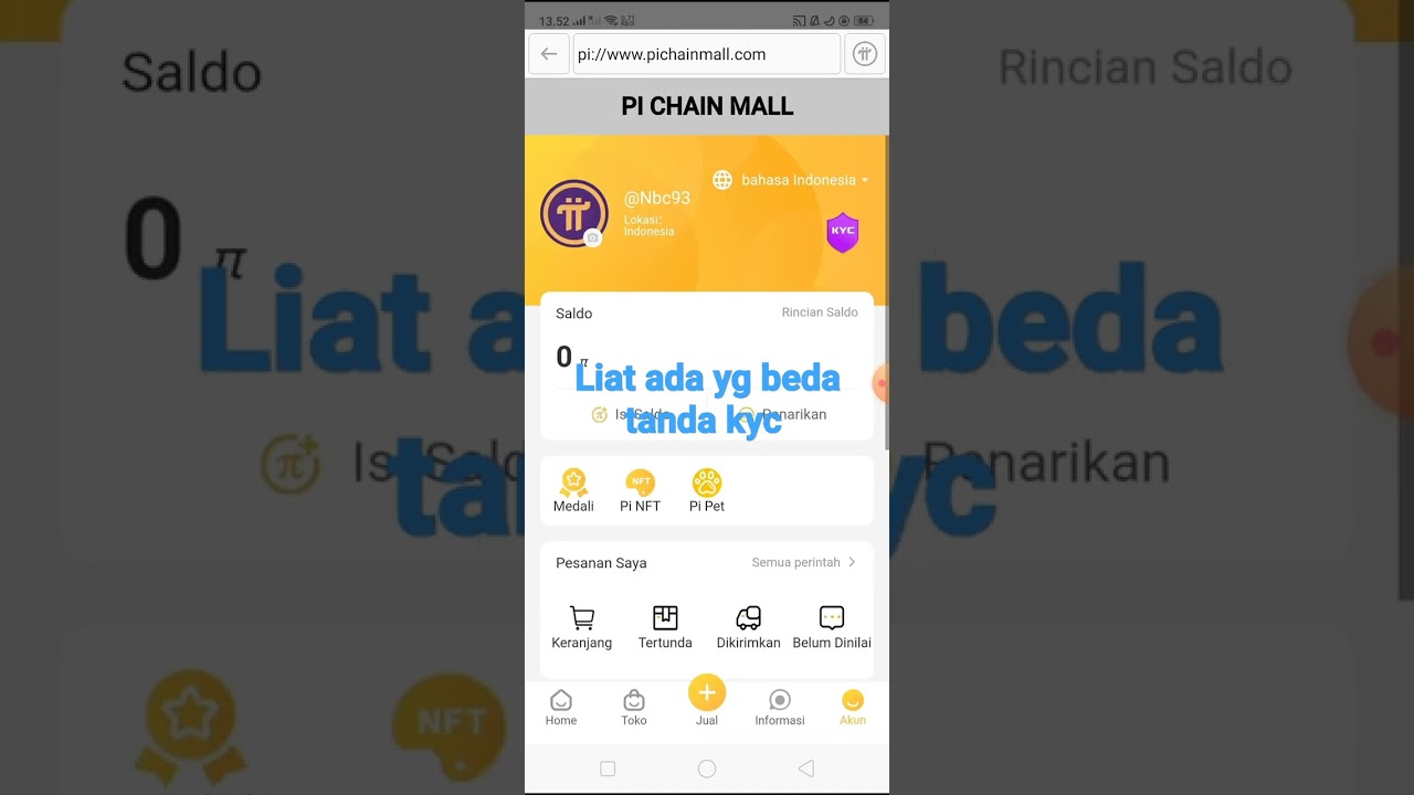 update pi chain mall.. udah ada dompet nya...