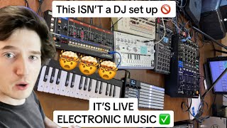 This ISN’T a DJ set up 🚫 It’s LIVE ELECTRONIC MUSIC ✅