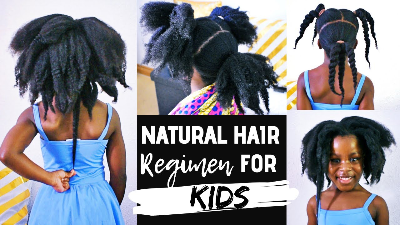 SIMPLE Natural Hair Regimen for KIDS | From detangling to styling | Obaa Yaa Jones