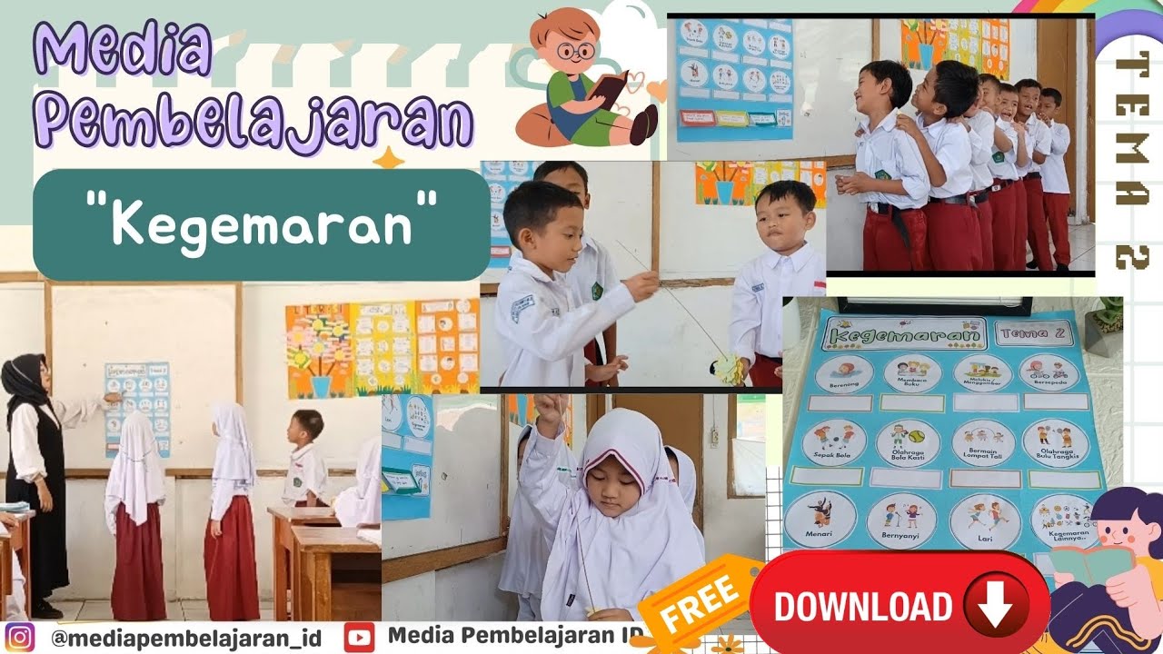 Media Pembelajaran Kegemaran - Praktek Mengajar Kelas 1 MI Hidayatusshibyan 2 - Tema 2