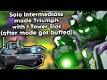 Solo intermediate mode triumph with 1 tower slot  tower defense simulator