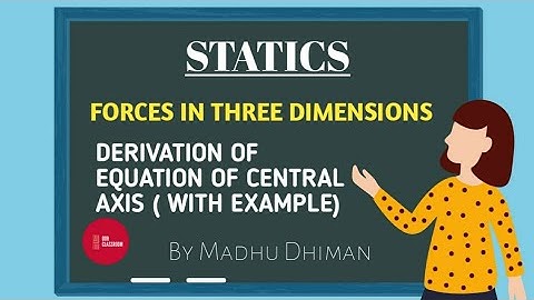 EQUATION OF CENTRAL AXIS || LECTURE 3 || STATICS || B.A., B.SC.2nd year