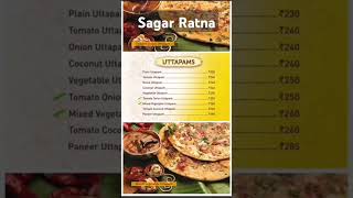 Sagar Ratna Menu