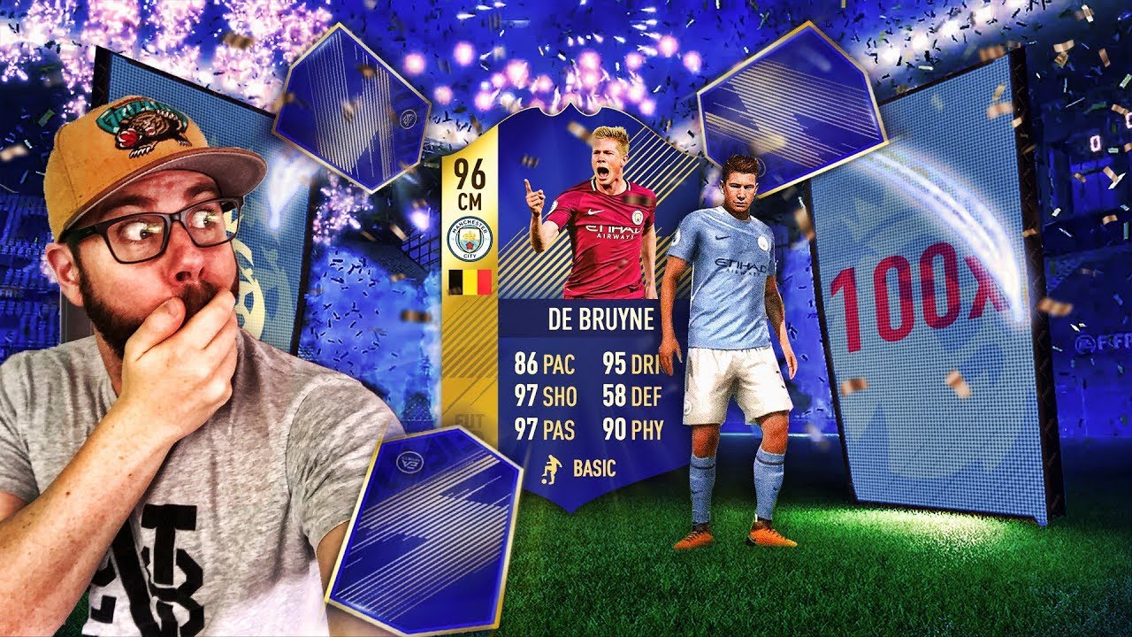 OMG I PACK 96 TOTS DE BRUYNE and MORE in a 100+ EPL LEAGUE SBC PLAYER PACKS - FIFA 18