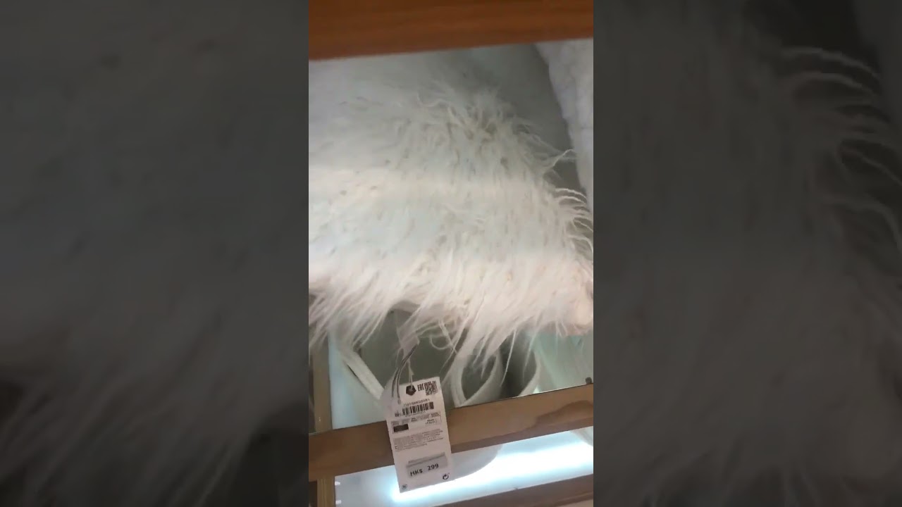 2023 ZARA HOME ~Long Faux Fur Cushion Cover/