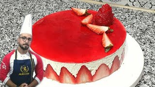 حلويات عيد الميلادطريقة تحضير فريزييحلوة عيد ميلاد سهلةgâteau fraisier