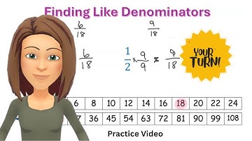 Practice Creating Equivalent Fractions Using Multiples | FIND LCD | Math Plus | YOUR TURN