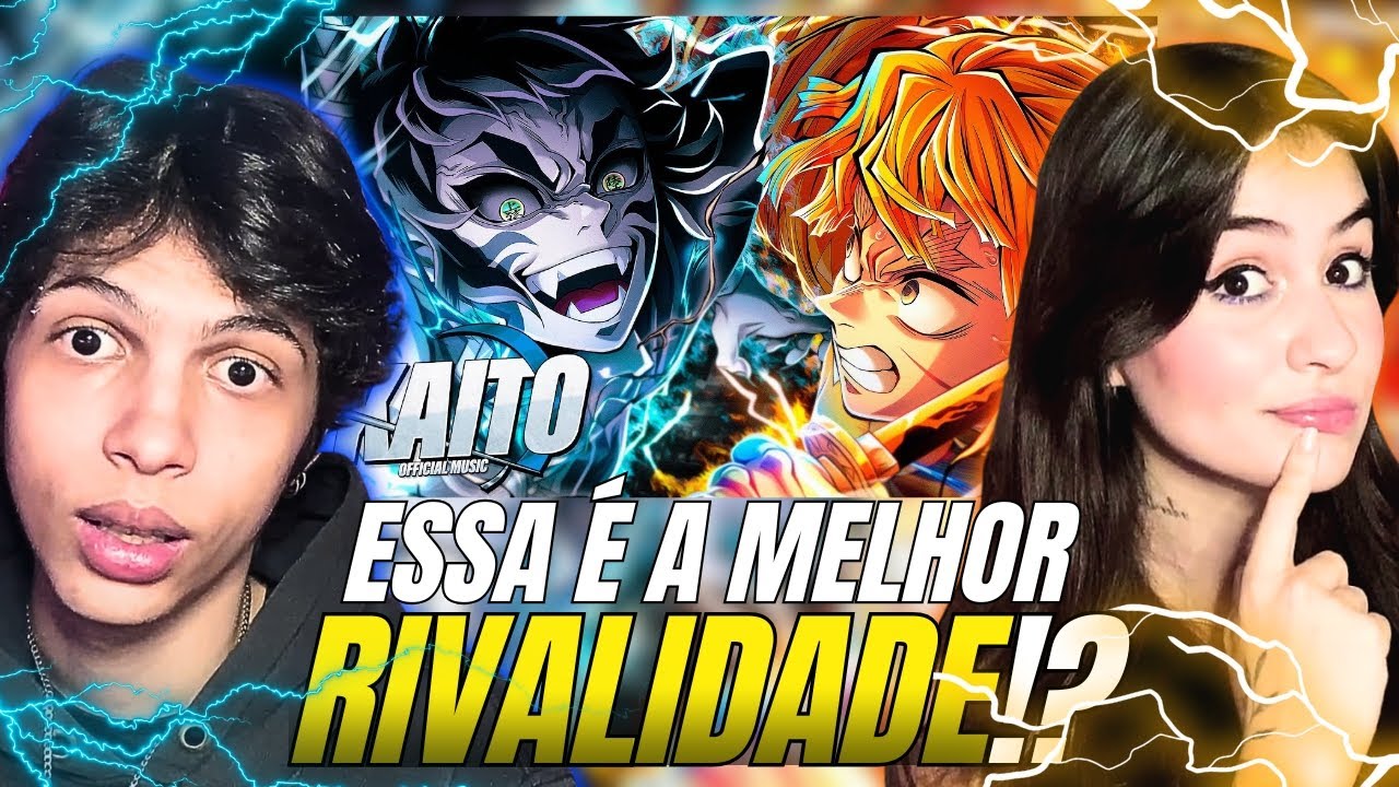 (MELHOR LUTA?) Zenitsu vs Kaigaku (Kimetsu no Yaiba) | Raios e Trovões | KAITO ‪ft. M4RKIM‬ - REACT