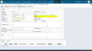 LabVantage - How to work Add Package for Shipment