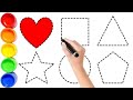 Learn Shapes with Painting | Fun Shape Drawing &amp; Color Filling for Kids #shapes #kidslearning 