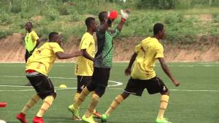 Black Starlets goalkeeper Ibrahim Danlad saves penalty in training