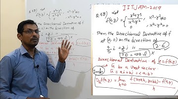 IIT JAM 2019 Q.48 Direction Derivative function of several variable problem | Directional Derivative