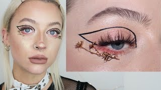 Runway Elf ♡ editorial makeup tutorial + putting dead flowers on my face