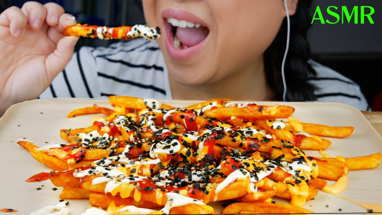 SUPED up Furikake Fries doused in secret sauce suellasmr - YouTube