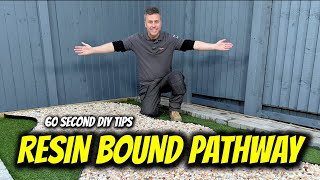 Create a Gravel Pathway - 60 SECOND DIY TIPS | How to Create a Resin Bound Path #Landscsaping #diy