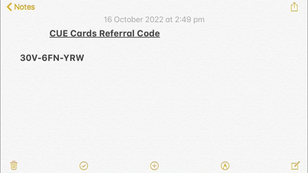 Cue Cards Referral Code YouTube