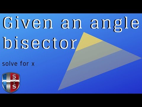 How to solve for x given a triangle and an angle bisector