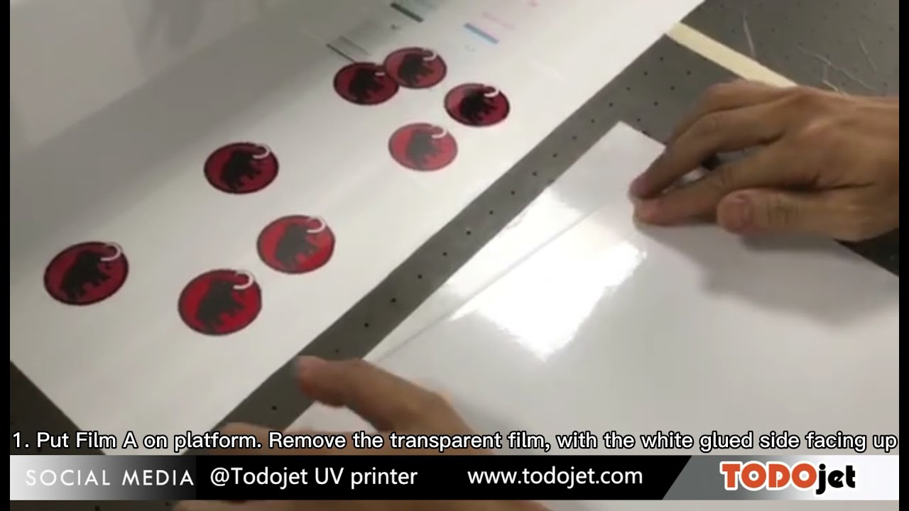 UV Crystal Label work flow---UV DTF technology ( how to print on uv film?)